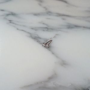 Tiny crystal earrings sterling silver and white/clear crystal studs timeless